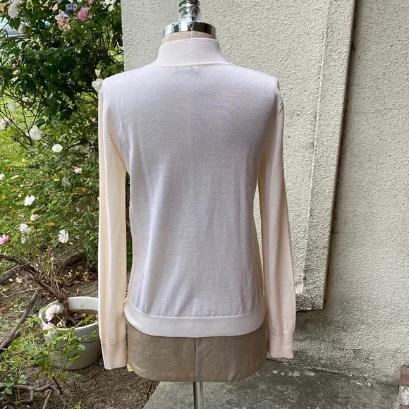 Mugler Paris Extra Fine Wool cream cutout detail stunning luxury sweater - Picture 4 of 12